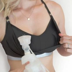 Hot Milk Bras Hotmilk Freedom Black And Silver Pump Nursing Bra
