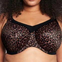 Bras Goddess Kayla Dark Leopard Print Unlined Bra 6164