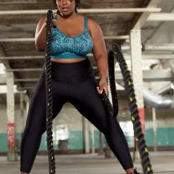 Goddess Soft Cup Teal Wireless Unlined Sports Bra 6912