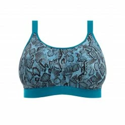 Goddess Soft Cup Teal Wireless Unlined Sports Bra 6912