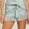 Ginia Silks Juniper Washable Silk Shorts Pearl Blue Sleepwear GLH101