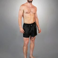 Hartman Mens PJS & Lounge Linda Hartman Essential Black Boxer 790015