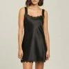 Ginia Silks Lingerie Ginia Luxury Aurora Black Silk Chemise Sleepwear GSLN301 1 Ginia Silks Lingerie Ginia Luxury Aurora Black Silk Chemise Sleepwear GSLN301
