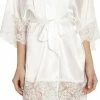 In Bloom Loungewear Bridal Ivory Satin Robe HER030 Lingerie