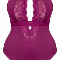 Curvy Kate Scantilly Indulgence Orchid Stretch Lace Bodysuit 010704 12 Curvy Kate Scantilly Indulgence Orchid Stretch Lace Bodysuit 010704
