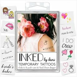 Inked By Dani Bride To Be Pack Temporary Tattoos