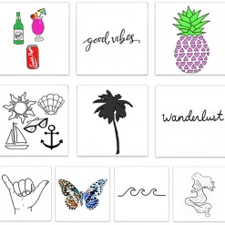 Inked By Dani Beach Bum Temporary Tattoos Accessories