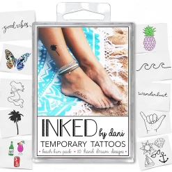 Inked By Dani Beach Bum Temporary Tattoos Accessories