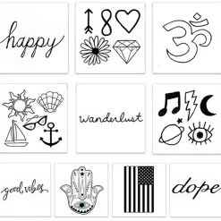 Inked By Dani Black And White Temporary Tattoos