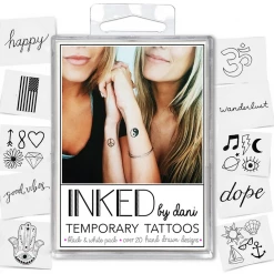 Inked By Dani Black And White Temporary Tattoos