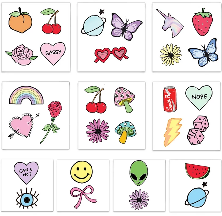 Inked By Dani Retro Littles Temporary Tattoos Accessories 4 Inked By Dani Retro Littles Temporary Tattoos Accessories