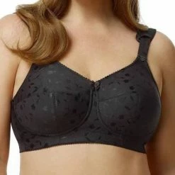 Elila Black Jacquard Black Wireless Bra 1305