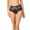 Le Mystere Lace Allure Black High Waisted Thong Panty 7946 Bra & Panty Sets