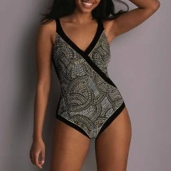 Anita Swimwear Amber Glow Black Gold One Piece 7226