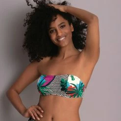Anita Swimwear Tropical Print Bandeau Bikini Top 8748-1