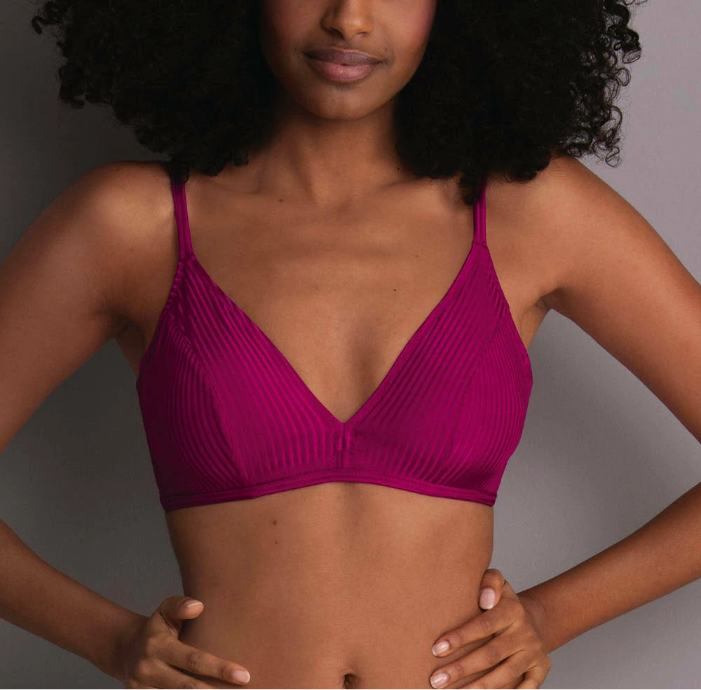 Anita Swimwear Shiny Eco Fuchsia Ribbed Underwire Plunge Bikini Top 8797-1 3 Anita Swimwear Shiny Eco Fuchsia Ribbed Underwire Plunge Bikini Top 8797-1