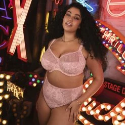 Elomi Mariella Peachy Tiger Print Stretch Banded Bra 4420 Bras