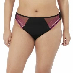 Elomi Matilda Black Pink Kiss Thong Panty 8907 Bra & Panty Sets