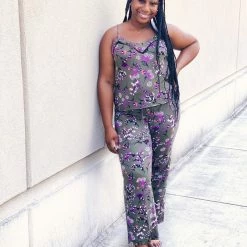 Midnight Bakery Loungewear Macie Olive 2 Piece Set MCE345