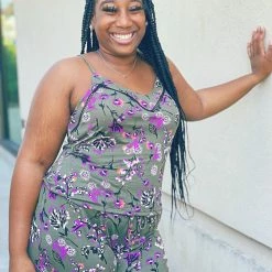 Midnight Bakery Loungewear Macie Olive 2 Piece Set MCE345