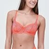 Skarlett Blue Minx Coral Jubilee Unlined Lace Bra 1733100