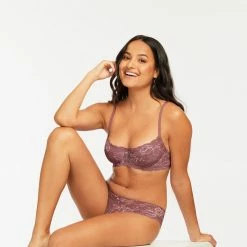 Montelle Flirt Mauve Mist Demi Lace Bra 9312 Bras