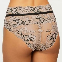Montelle Parisian Kiss Black Taupe High Waist Panty 9463 Bra & Panty Sets