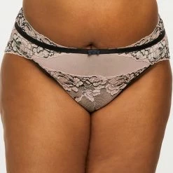 Montelle Parisian Kiss Black Taupe High Waist Panty 9463 Bra & Panty Sets