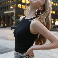 Nikibiki Ribbed High Neck Assorted Colors Crop Top 7559 PJS & Lounge