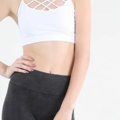 Bras Nikibiki Criss Cross High Neck Basic Colors Cropped Cami 7142