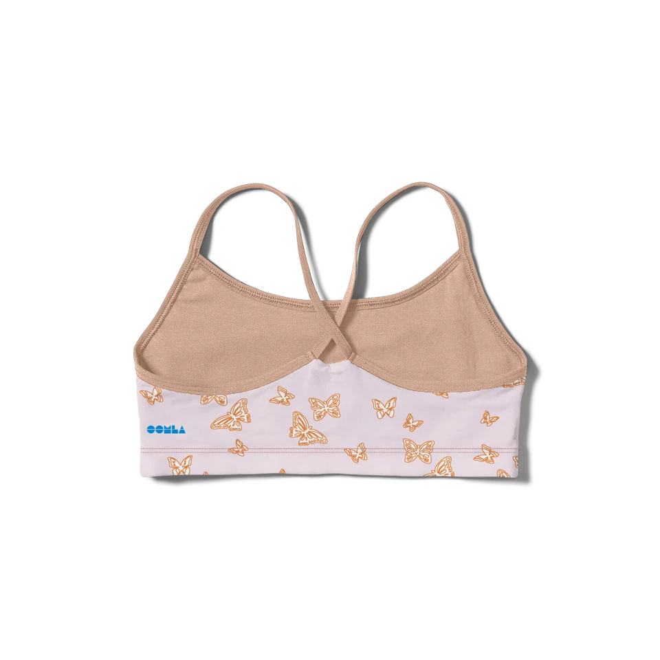 Oomla Crossed Mariposas And Tan Reversible Junior Bra 4 Oomla Crossed Mariposas And Tan Reversible Junior Bra