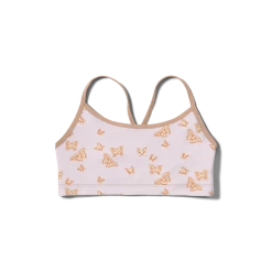 Oomla Crossed Mariposas And Tan Reversible Junior Bra