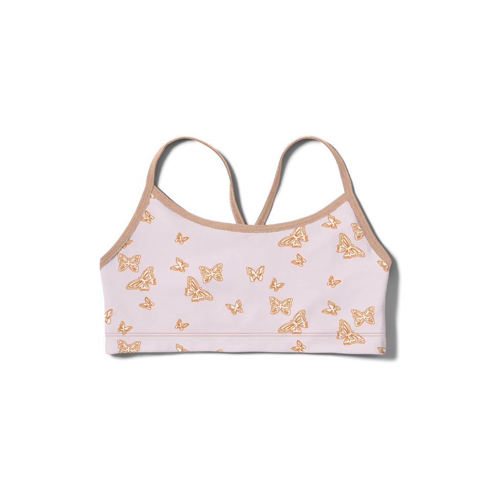 Oomla Crossed Mariposas And Tan Reversible Junior Bra 3 Oomla Crossed Mariposas And Tan Reversible Junior Bra