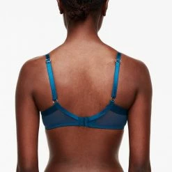Bras Passionata By Chantelle Thelma Blue Ming Lace Plunge T Shirt Bra P43H9