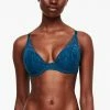 Bras Passionata By Chantelle Thelma Blue Ming Lace Plunge T Shirt Bra P43H9