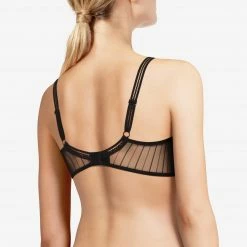 Bras Passionata By Chantelle Maddie Black Unlined Lace Demi Bra P47H1