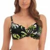 Fantasie Swimwear Palm Valley Black Leaf Print Wrap Front Bikini Top 6760 1 Fantasie Swimwear Palm Valley Black Leaf Print Wrap Front Bikini Top 6760