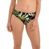 Fantasie Swimwear Palm Valley Black Leaf Print Midrise Bikini Bottom 6765