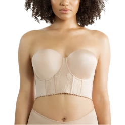 Parfait Elissa Euorpean Nude Beige Contour Longline Bustier Bra P50116
