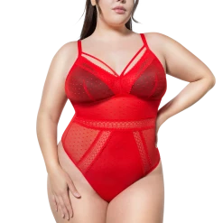 Parfait Mia Racing Red Stretch Wireless Bodysuit P6017 Lingerie