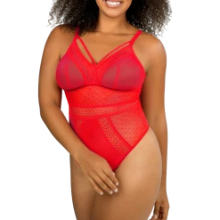 Parfait Mia Racing Red Stretch Wireless Bodysuit P6017 Lingerie