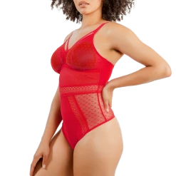 Parfait Mia Racing Red Stretch Wireless Bodysuit P6017 Lingerie