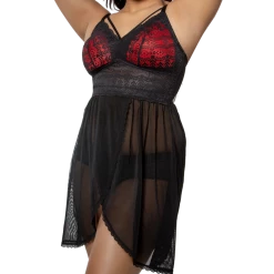 Lingerie Parfait Mia Lace Black And Red Wire Fre Lace Chemise 5959 15 Lingerie Parfait Mia Lace Black And Red Wire Fre Lace Chemise 5959
