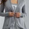 PJ Harlow Loungewear Amelia Dark Silver Knit Cardigan
