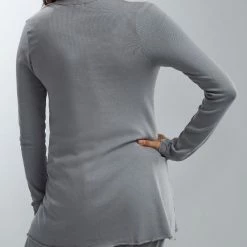 PJ Harlow Loungewear Amelia Dark Silver Knit Cardigan