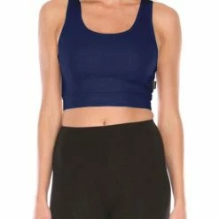 PJ Harlow Bra:30 Sporty Racer Navy Wireless Bralette Bra Bras