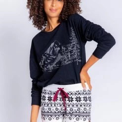 PJS & Lounge PJ Salvage Loungewear Ski Club Ivory Pajama Short RZSKSPJ