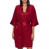 PJ Harlow Loungewear Shala Red Kimono Robe Petite