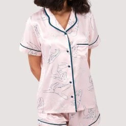 Playful Promises Venus Blush Printed Top & Bottom Pajama Set FH085