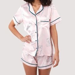 Playful Promises Venus Blush Printed Top & Bottom Pajama Set FH085